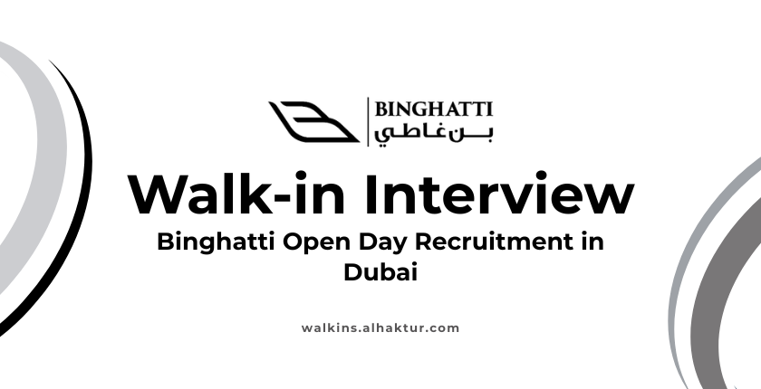 Binghatti open day walk-in interview in Dubai, UAE; hiring announcement for construction, maintenance, and facility management job vacancies through Binghatti recruitment event