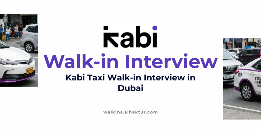 Kabi taxi walk-in interview in Dubai hiring taxi drivers with UAE or GCC driving license