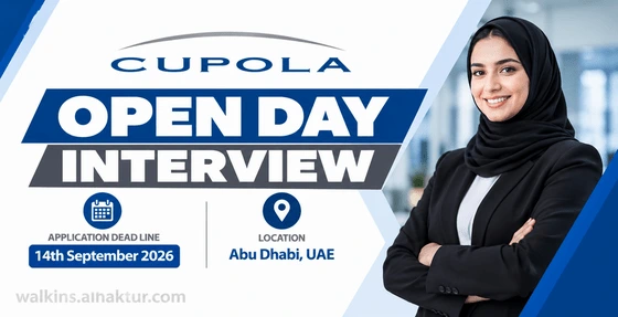 Cupola Teleservices open day interview in Abu Dhabi, UAE with application deadline on 14 September 2026.