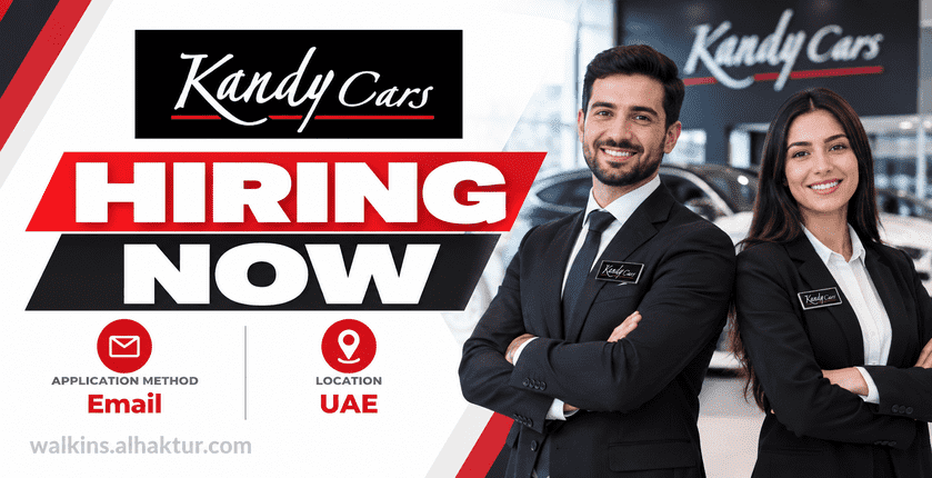Kandy Cars hiring Sales Executives in the UAE for an automotive sales role.